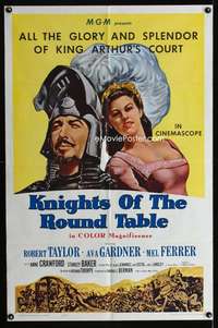 h459 KNIGHTS OF THE ROUND TABLE one-sheet movie poster R62 Robert Taylor