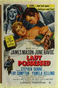 h462 LADY POSSESSED one-sheet movie poster '51 James Mason, June Havoc