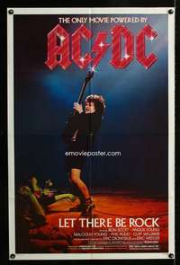 h475 LET THERE BE ROCK one-sheet movie poster '82 AC/DC, Angus Young!