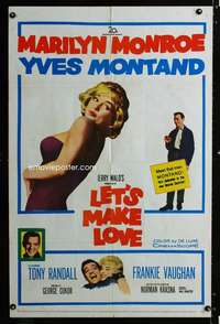 h477 LET'S MAKE LOVE one-sheet movie poster '60 sexy Marilyn Monroe!
