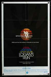 h482 LOGAN'S RUN advance one-sheet movie poster '76 Michael York, Agutter