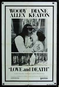 h488 LOVE & DEATH style B one-sheet movie poster 75 Woody Allen, Diane Keaton