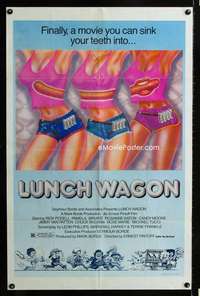h494 LUNCH WAGON one-sheet movie poster '80 sexy hot dog image!