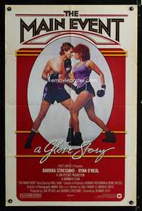 h503 MAIN EVENT int'l one-sheet movie poster '79 Barbra Streisand, O'Neal