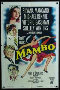 h507 MAMBO one-sheet movie poster '54 Michael Rennie, Silvana Mangano