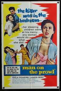 h516 MAN ON THE PROWL one-sheet movie poster '57 psycho sex maniac killer!