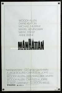 h522 MANHATTAN one-sheet movie poster '79 Woody Allen, Hemingway