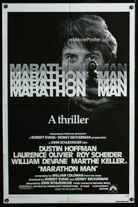 h524 MARATHON MAN one-sheet movie poster '76 Dustin Hoffman, Schlesinger