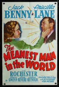 h536 MEANEST MAN IN THE WORLD one-sheet movie poster '43 Jack Benny, Lane