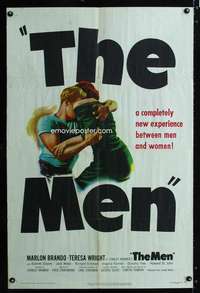 h539 MEN one-sheet movie poster '50 very first Marlon Brando, Zinnemann