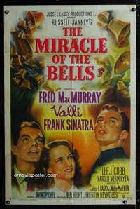 h542 MIRACLE OF THE BELLS one-sheet movie poster '48 Frank Sinatra, Valli