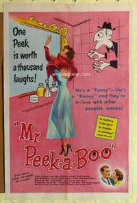 h550 MR PEEK-A-BOO one-sheet movie poster '51 French/Italian fantasy!