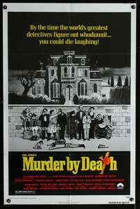 h553 MURDER BY DEATH one-sheet movie poster '76 Charles Addams artwork!