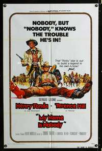 h557 MY NAME IS NOBODY int'l one-sheet movie poster '74 Henry Fonda, Hill