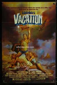 h560 NATIONAL LAMPOON'S VACATION one-sheet movie poster '83 Boris art!