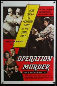 h579 OPERATION MURDER one-sheet movie poster '57 Tom Conway, Sandra Dorne