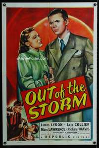 h583 OUT OF THE STORM one-sheet movie poster '48 Jimmy Lydon, Lois Collier