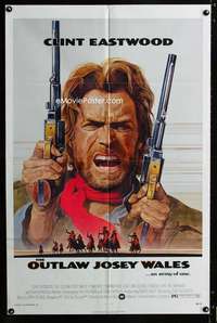h585 OUTLAW JOSEY WALES one-sheet movie poster '76 Clint Eastwood