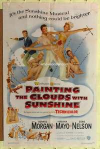 h590 PAINTING THE CLOUDS WITH SUNSHINE one-sheet movie poster '51 sexy Mayo!