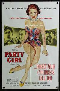 h598 PARTY GIRL one-sheet movie poster '58 Cyd Charisse, Nicolas Ray