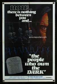 h606 PEOPLE WHO OWN THE DARK one-sheet movie poster '76 Spanish horror!