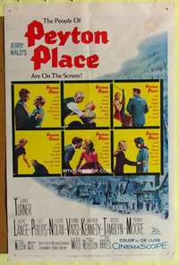 h611 PEYTON PLACE one-sheet movie poster '58 Lana Turner, Lange