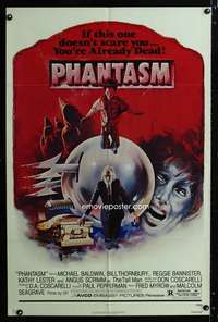 h612 PHANTASM one-sheet movie poster '79 Angus Scrimm, killer ball!