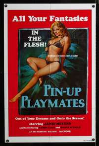 h620 PIN-UP PLAYMATES one-sheet movie poster '70s fantasies in the flesh!