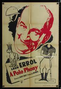 h623 POLO PHONY one-sheet movie poster R52 polo player Leon Errol!