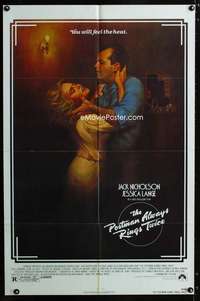 h628 POSTMAN ALWAYS RINGS TWICE one-sheet movie poster '81 Jack Nicholson