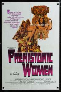 h631 PREHISTORIC WOMEN one-sheet movie poster '66 sexy cave babes!