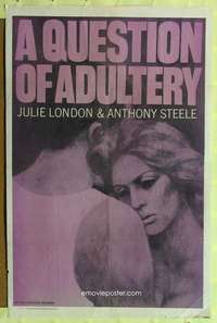 h643 QUESTION OF ADULTERY one-sheet movie poster '59 Julie London, English