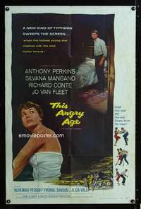 h742 THIS ANGRY AGE one-sheet movie poster '58 Anthony Perkins, Mangano