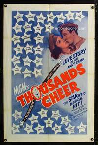 h743 THOUSANDS CHEER one-sheet movie poster R40s Gene Kelly, Judy Garland