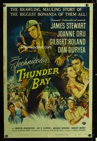 h746 THUNDER BAY one-sheet movie poster '53 Anthony Mann, James Stewart