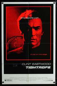 h751 TIGHTROPE one-sheet movie poster '84 Eastwood is a cop on the edge!