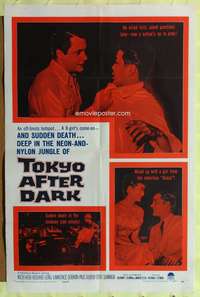 h755 TOKYO AFTER DARK one-sheet movie poster '59 Richard Long & B-girls!