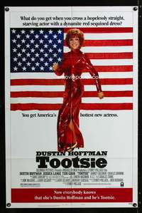h759 TOOTSIE style B one-sheet movie poster '82 Dustin Hoffman in drag!