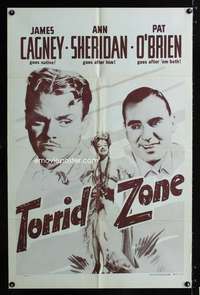 h761 TORRID ZONE one-sheet movie poster R57 James Cagney, Ann Sheridan