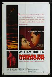 h763 TOWARD THE UNKNOWN one-sheet movie poster '56 William Holden, Leith