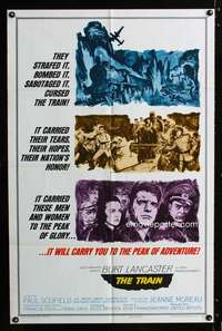 h766 TRAIN style A one-sheet movie poster '65 Burt Lancaster, Frankenheimer