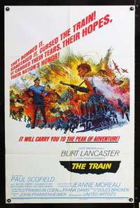 h767 TRAIN style B one-sheet movie poster '65 Lancaster, John Frankenheimer