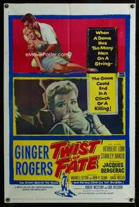 h776 TWIST OF FATE one-sheet movie poster '54 Ginger Rogers, Herbert Lom