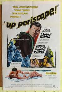 h786 UP PERISCOPE one-sheet movie poster '59 James Garner, Edmond O'Brien