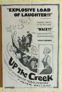 h787 UP THE CREEK one-sheet movie poster '58 Peter Sellers comedy!