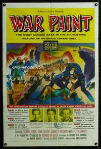 h800 WAR PAINT one-sheet movie poster '53 Robert Stack, Joan Taylor