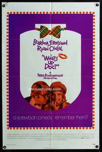 h815 WHAT'S UP DOC one-sheet movie poster '72 Barbra Streisand, O'Neal