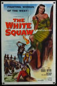 h830 WHITE SQUAW one-sheet movie poster '56 sexy Native American Indian!