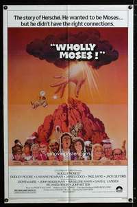 h832 WHOLLY MOSES one-sheet movie poster '80 Dom DeLuise, Jack Rickard art!