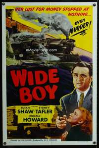 h834 WIDE BOY one-sheet movie poster '52 English petty criminal blackmails!